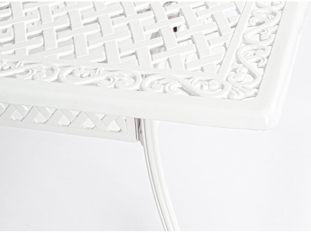 Table de jardin aluminium moulé blanc Chicyla 213cm VLHT98584