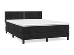Sommier à Chicyla de lit avec matelas Noir 140x190 Velours WRYI94975