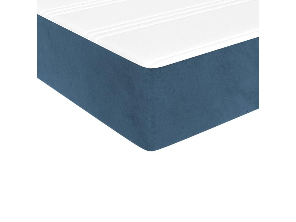Sommier à Chicyla de lit avec matelas Bleu foncé 90x200 cm BUFG16039