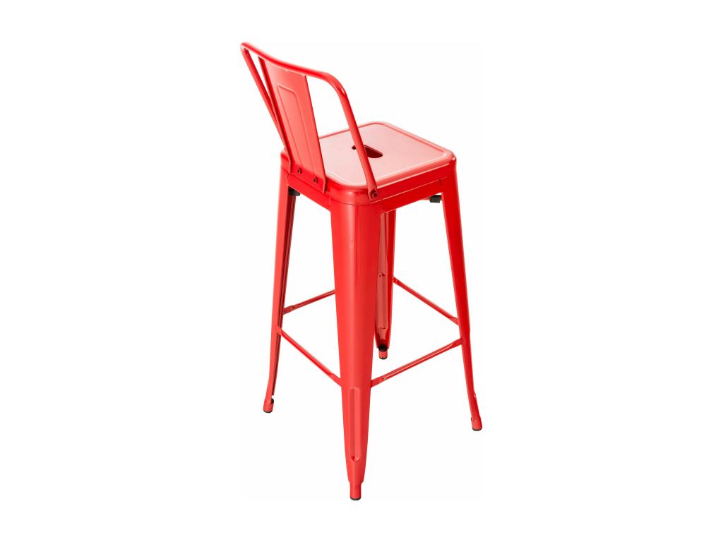 Tabouret de bar - Métal / Métal - Rouge - Chicyla COQY57795