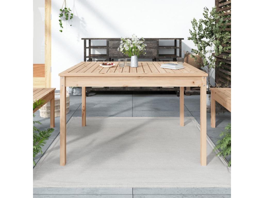 Table de jardin 121x82,5x76 cm bois massif de pin BLDS74776