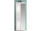 Chicyla - Meuble d'entrée / de bureau mélaminé blanc miroir- L - H - P 62 - 195 - 38 cm TEUV87341
