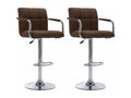 Chaises de bar lot de 2 marron tissu QXTP40355