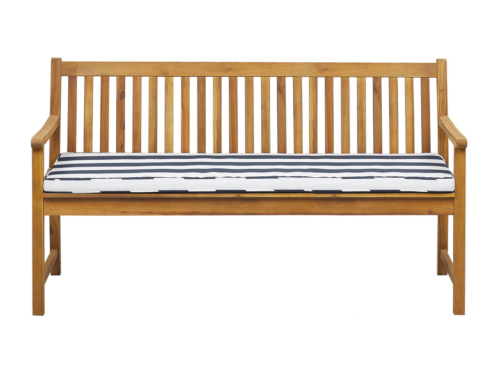 Banc avec coussin d'assise Chicyla 160 cm Bois d'Chicyla certifié Bleu marine QWAV79167
