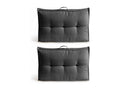 Lot 2 coussins palette dossier polyester gris 60x40x12 cm SFYN30446