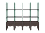 Jardinière avec treillis marron 160x40x142,5 cm PP FSCS85657