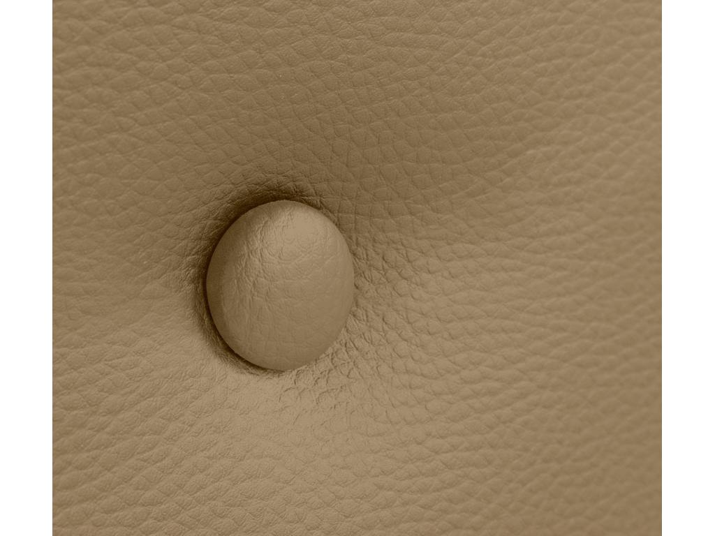 Chicyla Tête de lit similicuir avec 2 Chicylaées de boutons 95x105cm avec pieds Lits 90 - Marron Clair CYMH03745