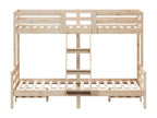 Lit superposé 80x200/140x200 cm bois de pin massif KWMS80154