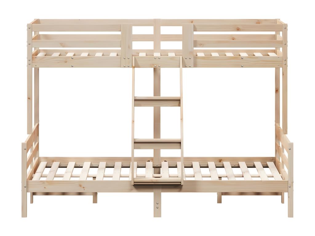Lit superposé 80x200/140x200 cm bois de pin massif KWMS80154