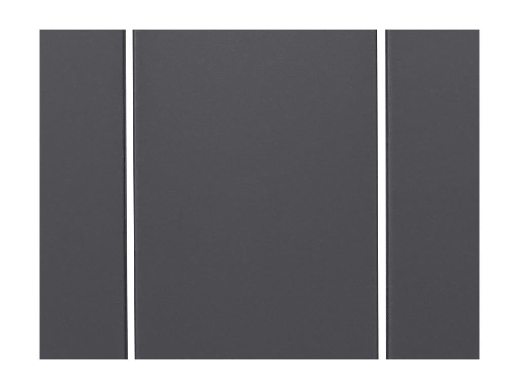 Meublori Tête de lit en bois recyclé MDF Vertical Style Palette 150x46 Lits 150 - Gris Solide