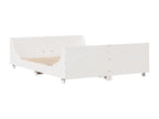 Cadre de lit sans matelas blanc 120x190 cm bois de pin massif XYMI69060