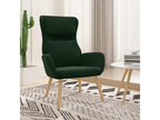 Fauteuil de relaxation Vert foncé Velours QNIT41815