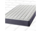 Chicyla - Pack Matelas 160x200 Sommier Tapissier Démontable 2x20 Chicyla Anthracites Pieds Argent 15cm SGJB03051