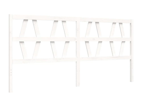 Cadre de lit avec tête de lit blanc 200x200 cm bois massif DNEN79643