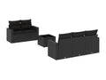 Salon de jardin 6 pcs avec coussins noir résine tressée ESGZ41101