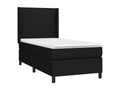 Lit à sommier tapissier avec matelas Noir 90x190 cm Tissu OFSP48155