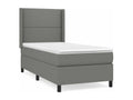 Sommier à Chicyla de lit avec matelas Gris foncé 100x200 Tissu VJZQ51186