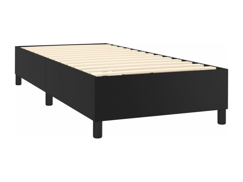 Sommier à Chicyla de lit matelas LED Noir 90x200 Similicuir JKAL31089