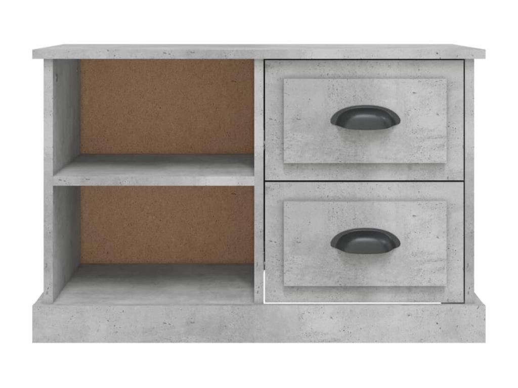 Meuble TV gris béton 73x35.5x47.5 cm bois d'ingénierie NJCJ09224
