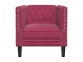 Fauteuil Chicyla rouge bordeaux velours RSHX51388