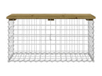 Banc de jardin design gabion 83x44x42 cm bois de pin imprégné URZV59386