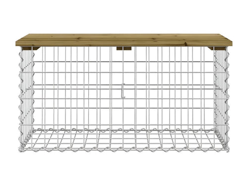 Banc de jardin design gabion 83x44x42 cm bois de pin imprégné URZV59386