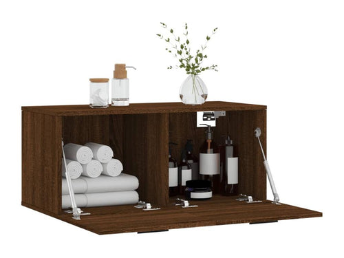 Armoire murale chêne marron 80x36.5x35 bois d'ingénierie EWIC56333